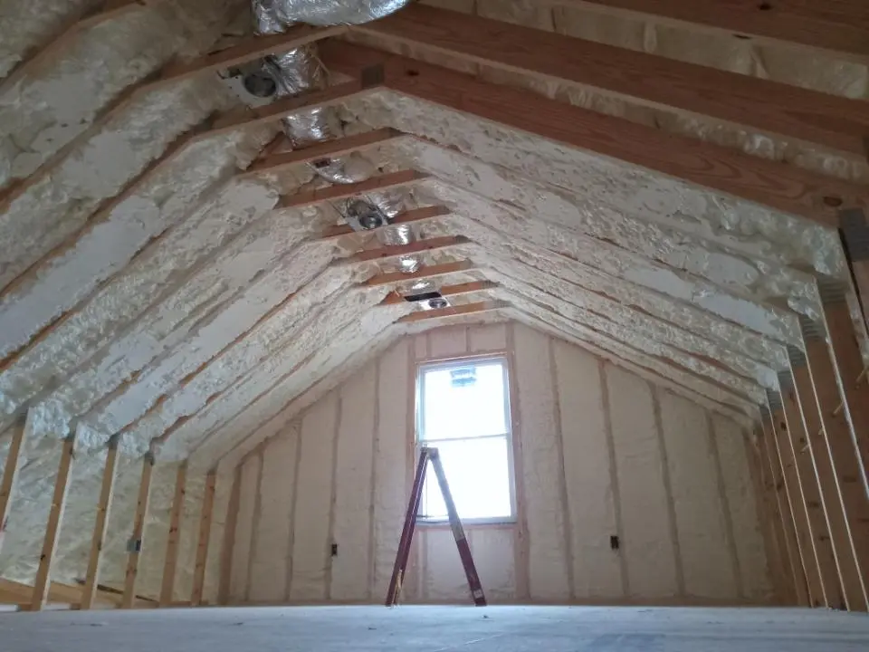 Spray foam roofing application for Crawl Space Insulation project in Cedar Hill
